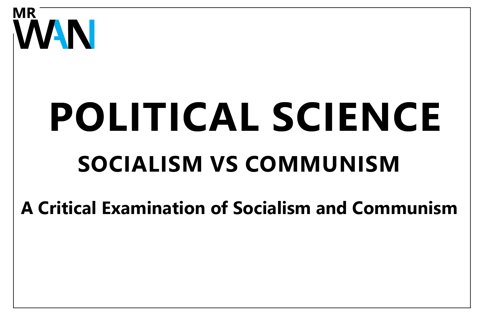 Socialism vs Communism