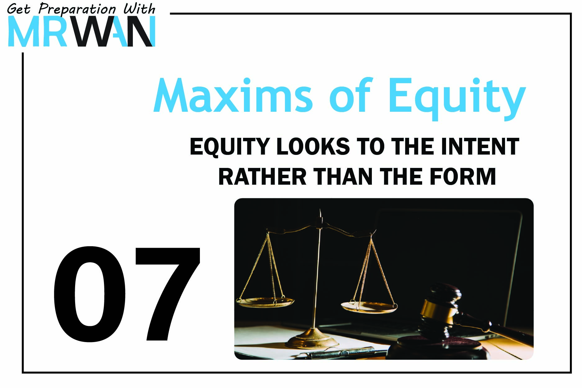 EQUITY LOOKS TO THE INTENT RATHER THAN THE FORM-01